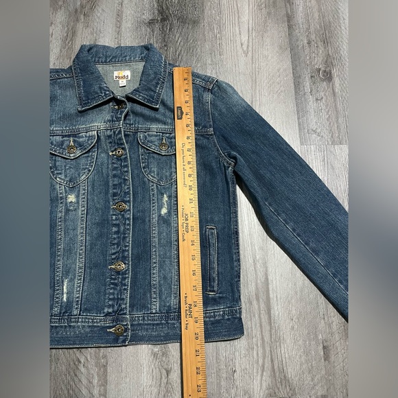 Mudd Distressed Jean Jacket - Size Women’s Medium - Denim Jacket - Picture 4 of 9